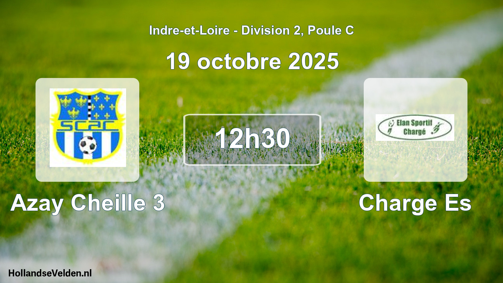 Geplande wedstrijd: Azay Cheille 3 - Charge Es (19 oktober 2025)