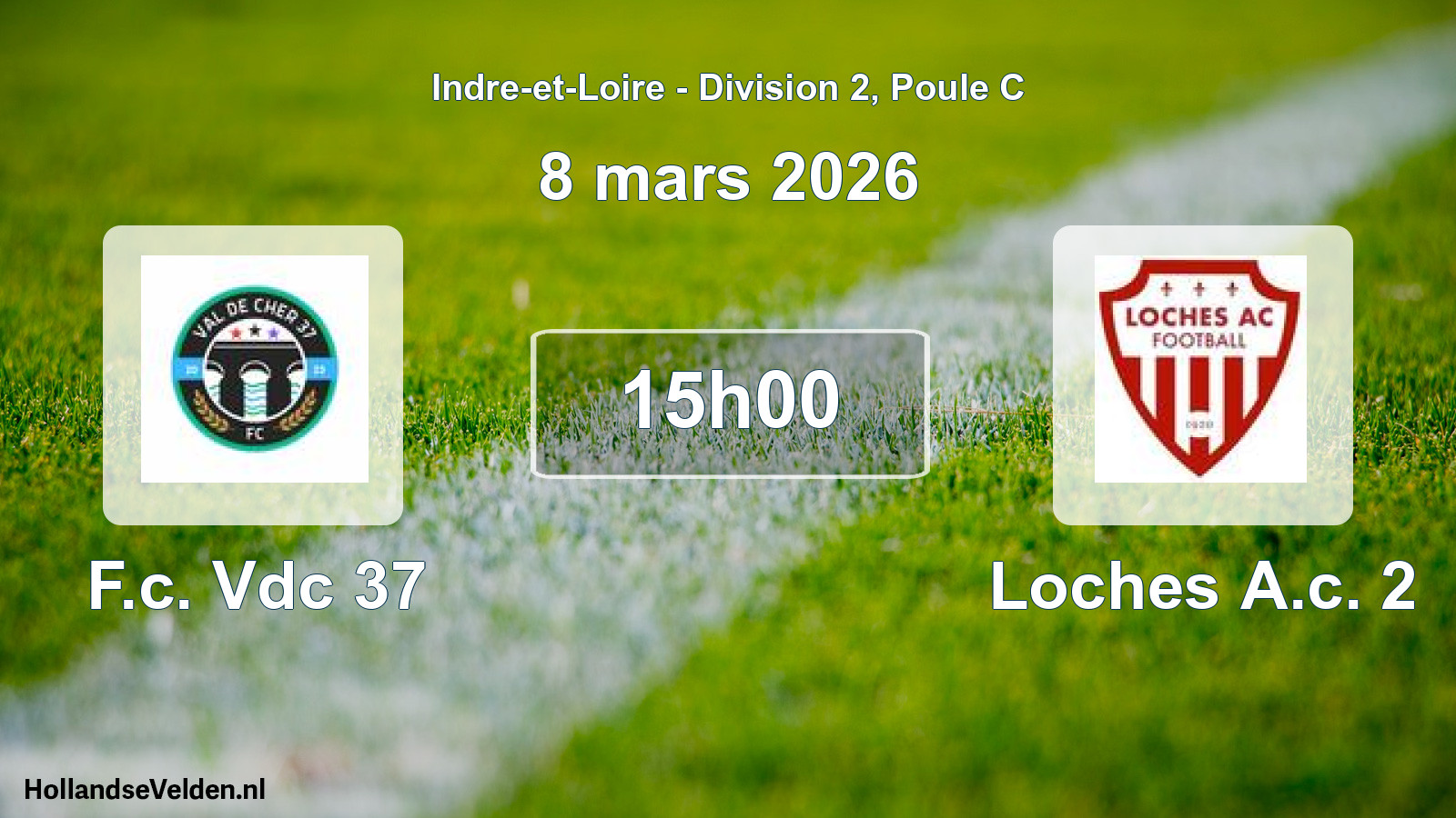 Geplande wedstrijd: F.c. Vdc 37 - Loches A.c. 2 (8 maart 2026)