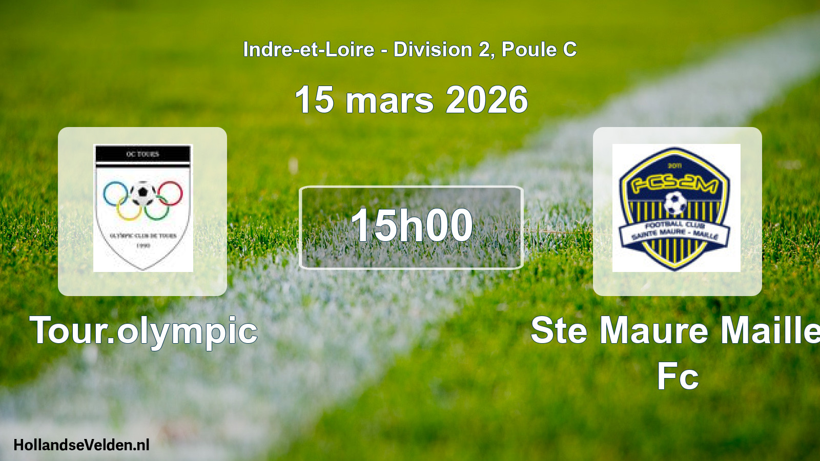 Geplande wedstrijd: Tour.olympic - Ste Maure Maille Fc (15 mars 2026)