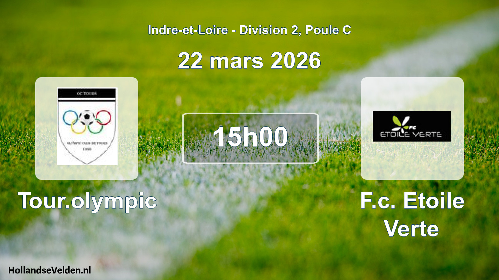 Geplande wedstrijd: Tour.olympic - F.c. Etoile Verte (22 maart 2026)