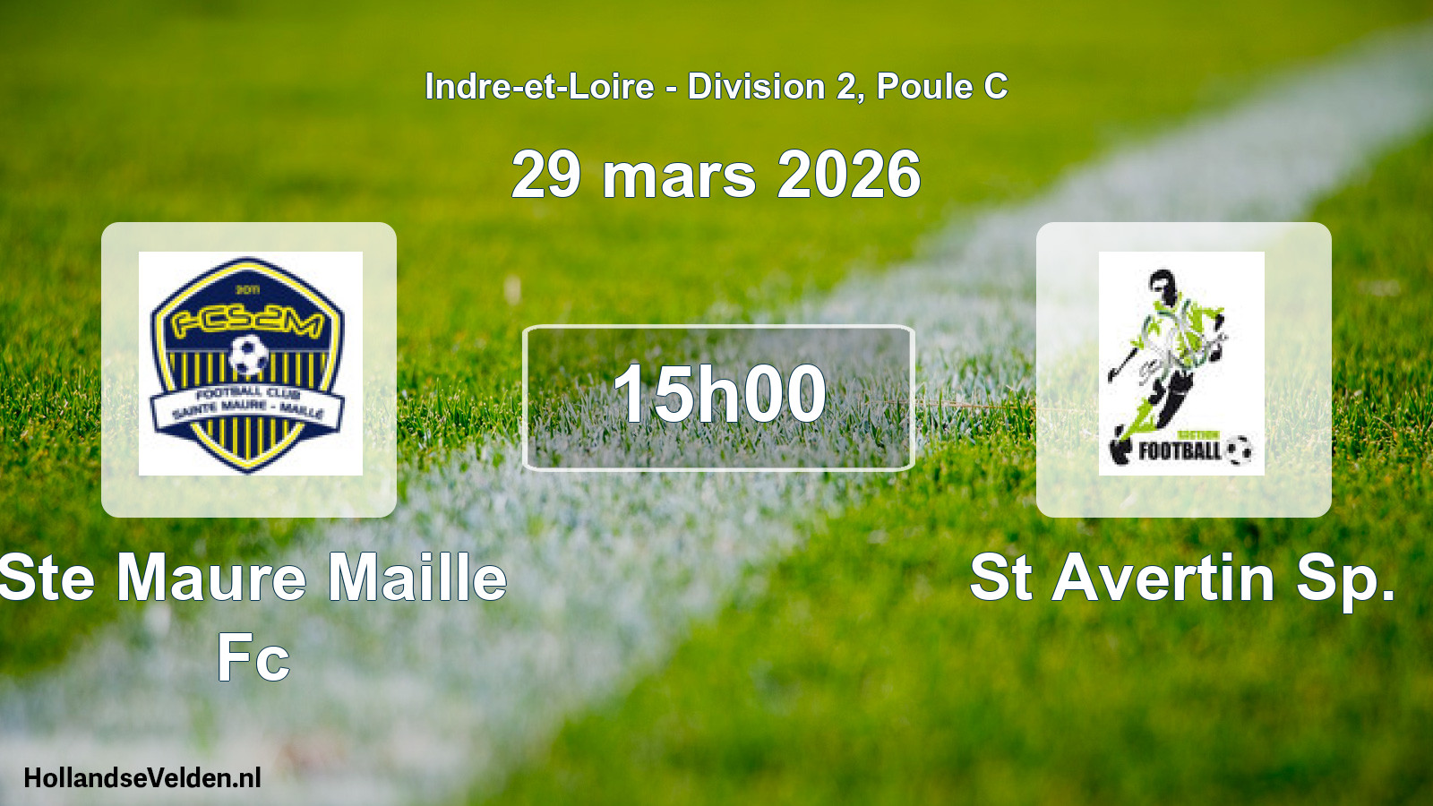 Geplande wedstrijd: Ste Maure Maille Fc - St Avertin Sp. (29 maart 2026)