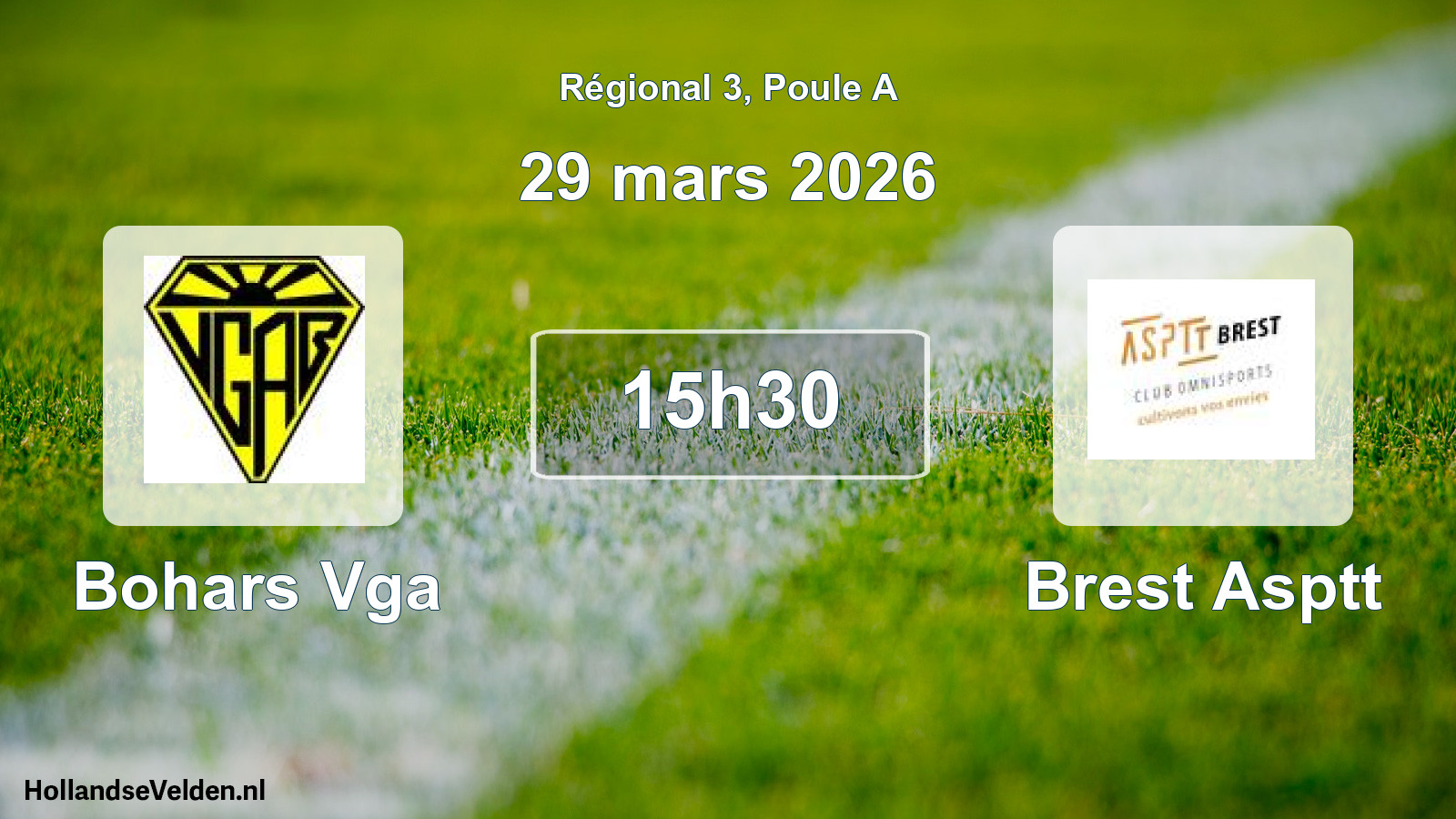 Scheduled Match: Bohars Vga - Brest Asptt (29 March 2026)