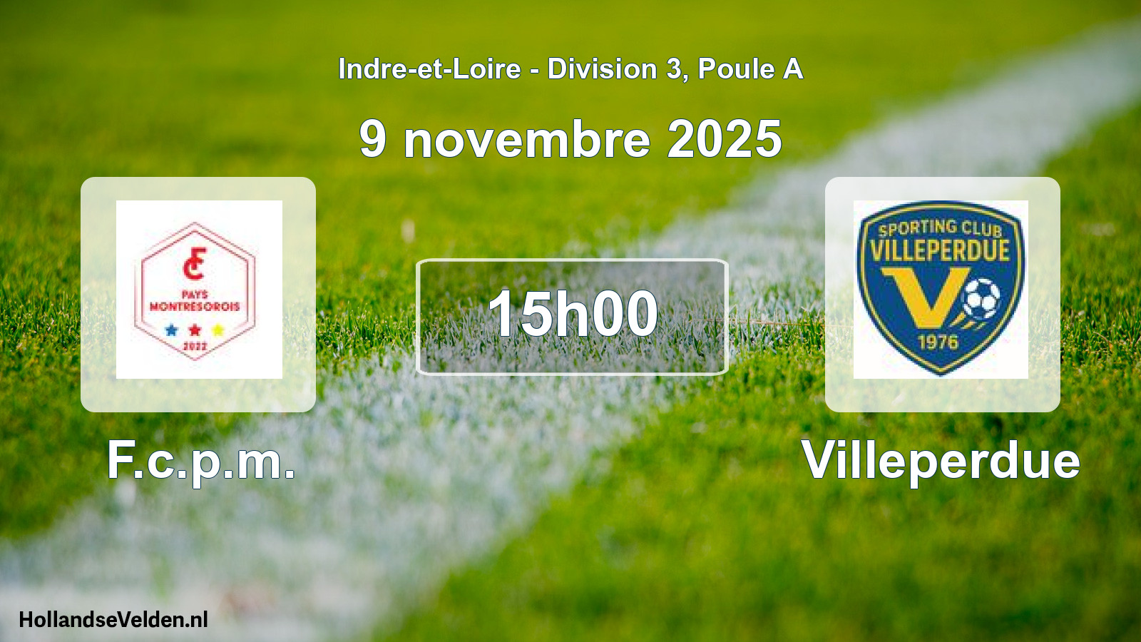 Scheduled Match: F.c.p.m. - Villeperdue (9 November 2025)