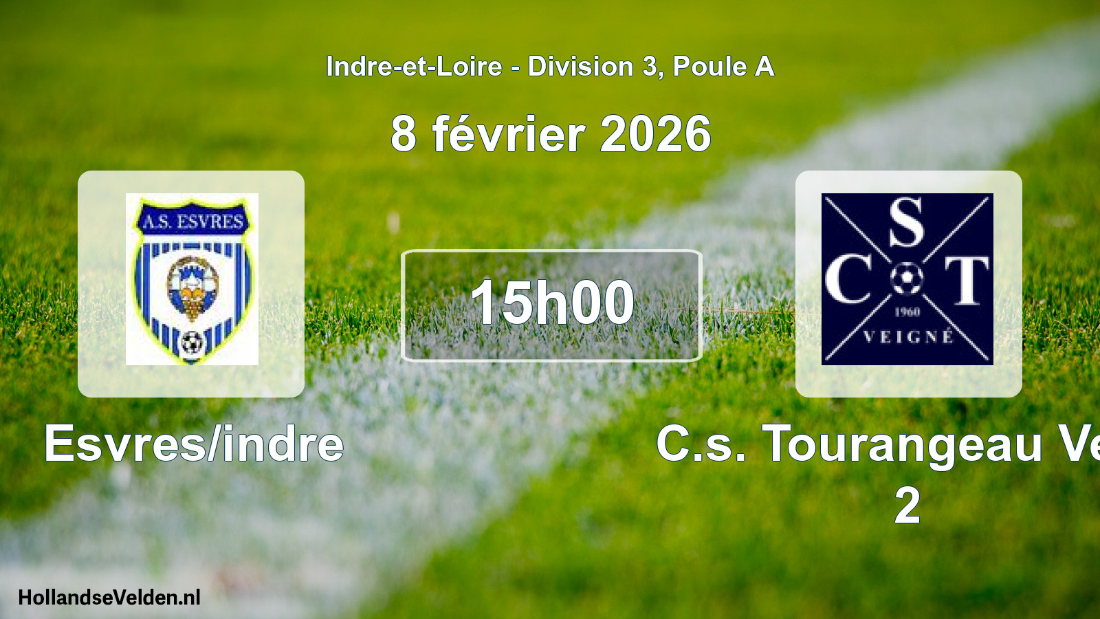 Scheduled Match: Esvres/indre - C.s. Tourangeau Veig 2 (8 February 2026)