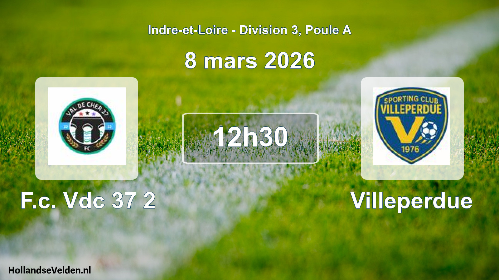 Geplande wedstrijd: F.c. Vdc 37 2 - Villeperdue (8 maart 2026)