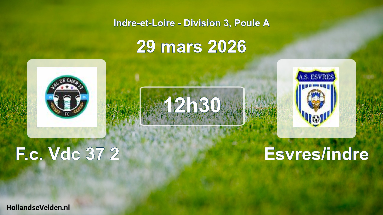 Scheduled Match: F.c. Vdc 37 2 - Esvres/indre (29 March 2026)