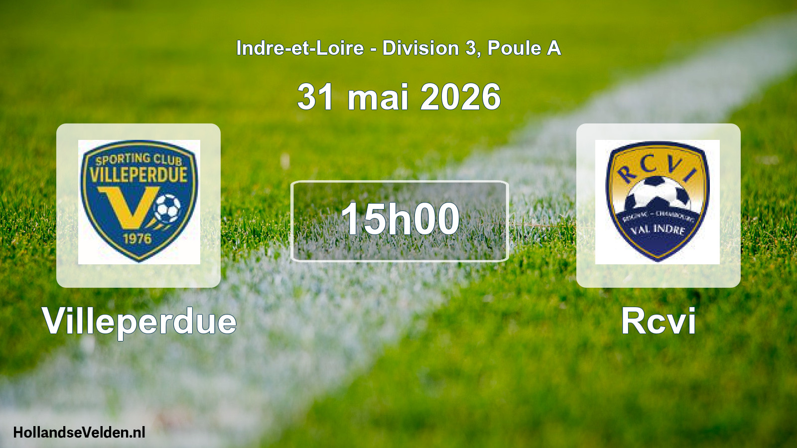 Scheduled Match: Villeperdue - Rcvi (31 May 2026)