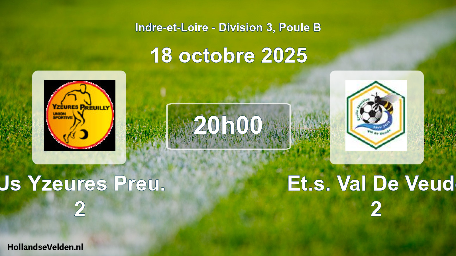 Geplande wedstrijd: Us Yzeures Preu. 2 - Et.s. Val De Veude 2 (18 octobre 2025)
