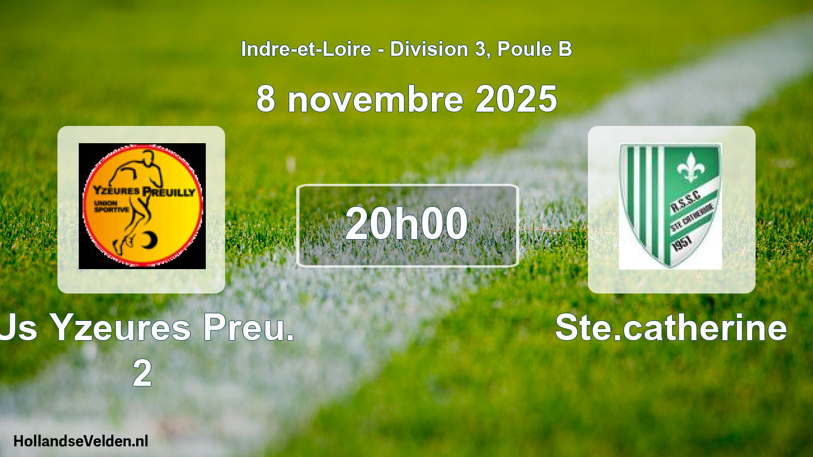 Scheduled Match: Us Yzeures Preu. 2 - Ste.catherine (8 November 2025)