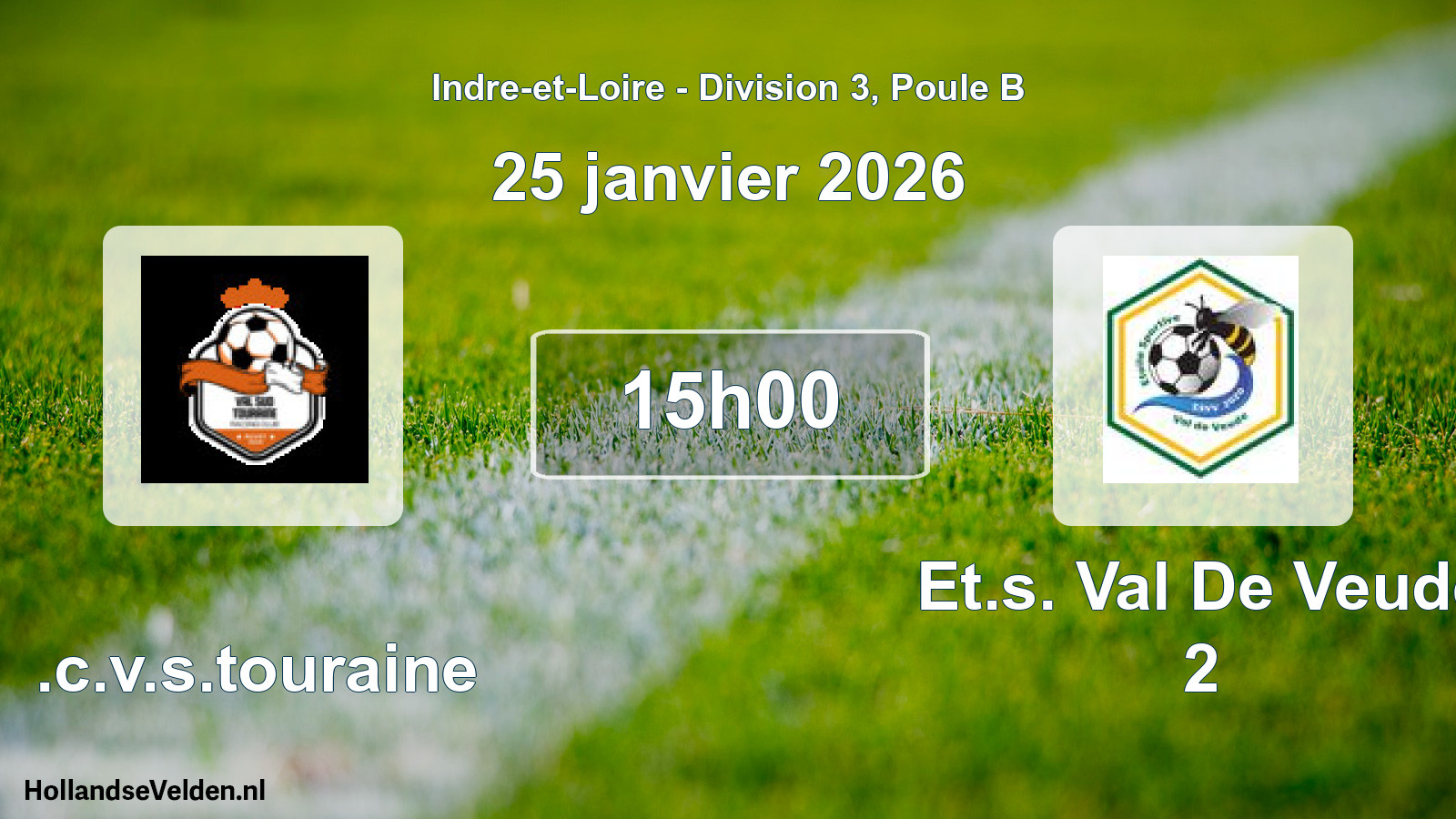 Scheduled Match: R.c.v.s.touraine - Et.s. Val De Veude 2 (25 January 2026)