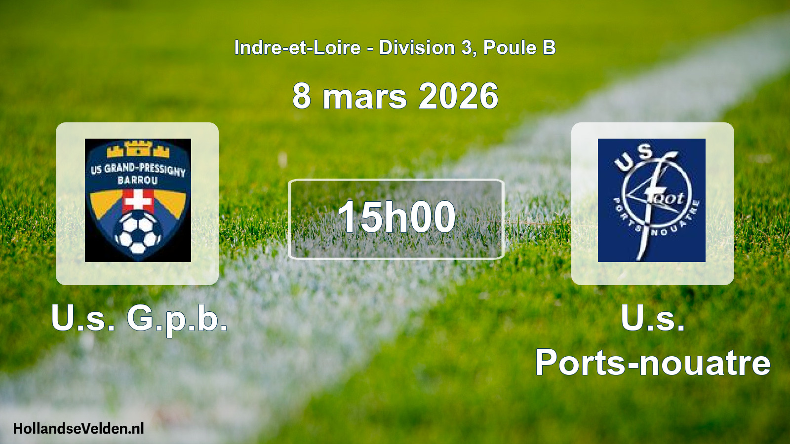 Geplande wedstrijd: U.s. G.p.b. - U.s. Ports-nouatre (8 mars 2026)