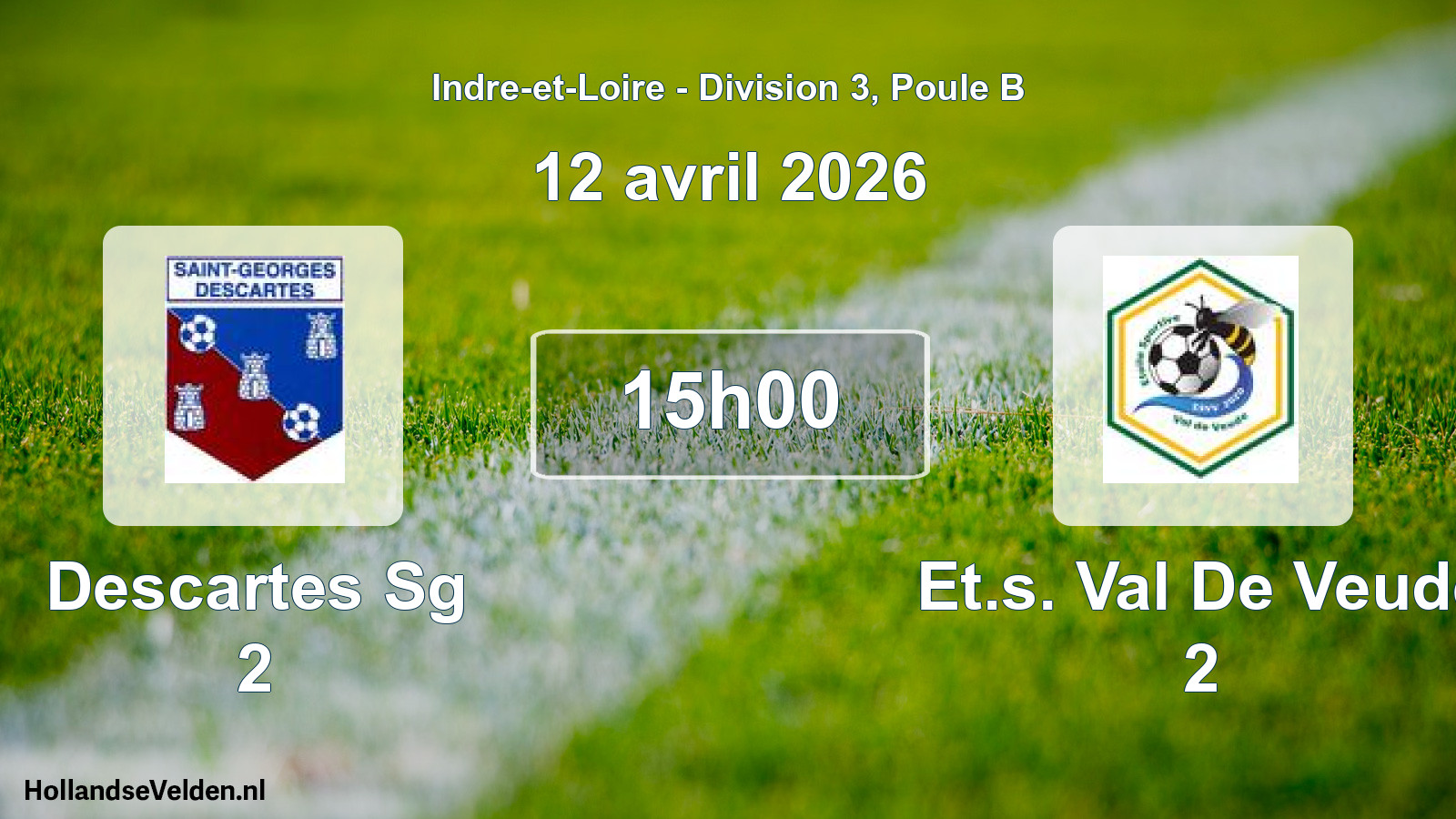 Scheduled Match: Descartes Sg 2 - Et.s. Val De Veude 2 (12 April 2026)