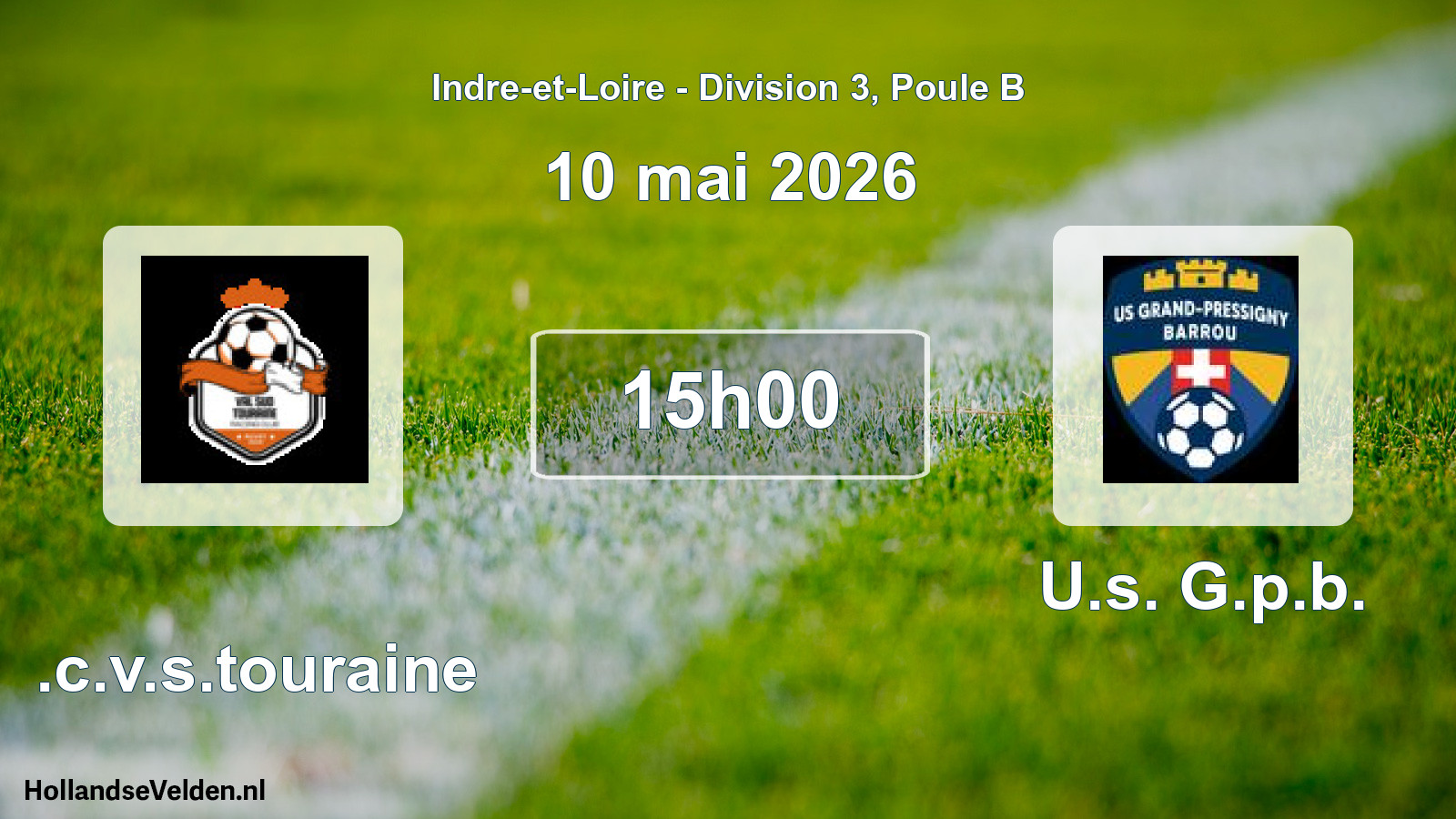 Geplande wedstrijd: R.c.v.s.touraine - U.s. G.p.b. (10 mai 2026)