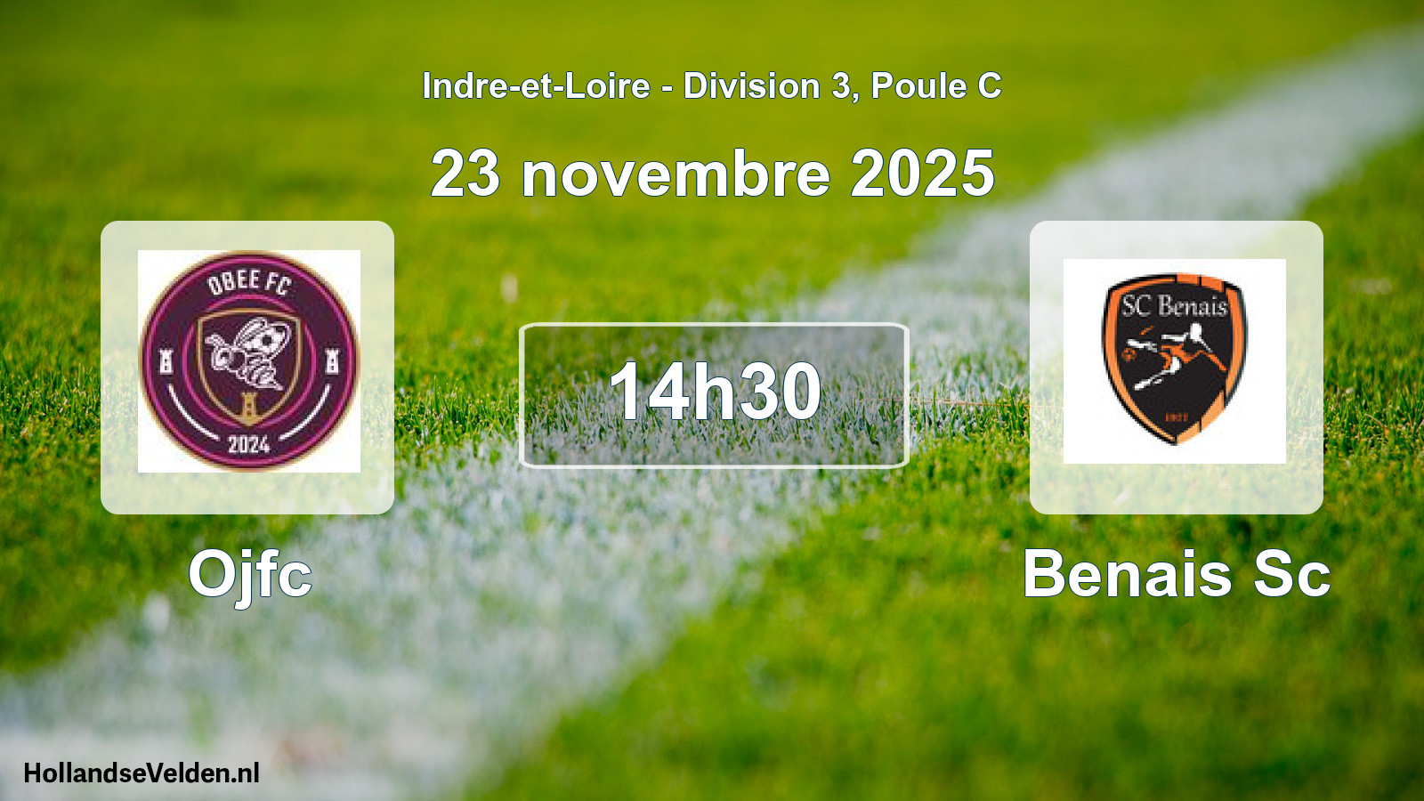 Geplande wedstrijd: Ojfc - Benais Sc (23 novembre 2025)