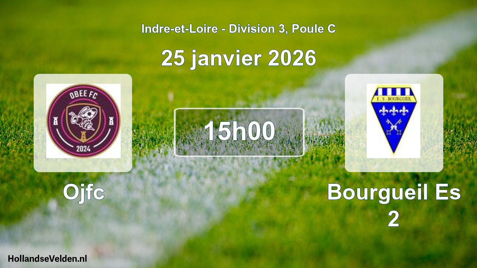 Geplande wedstrijd: Ojfc - Bourgueil Es 2 (25 januari 2026)
