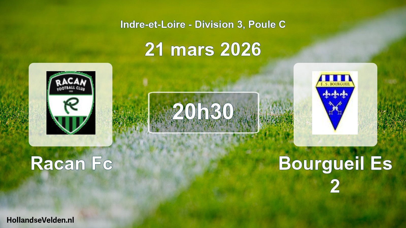 Geplande wedstrijd: Racan Fc - Bourgueil Es 2 (21 maart 2026)