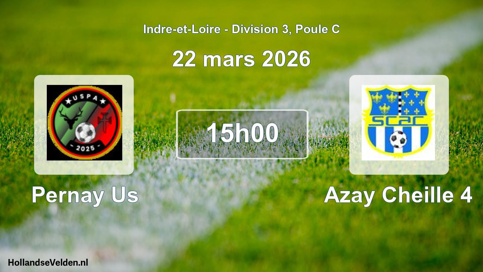 Geplande wedstrijd: Pernay Us - Azay Cheille 4 (22 maart 2026)