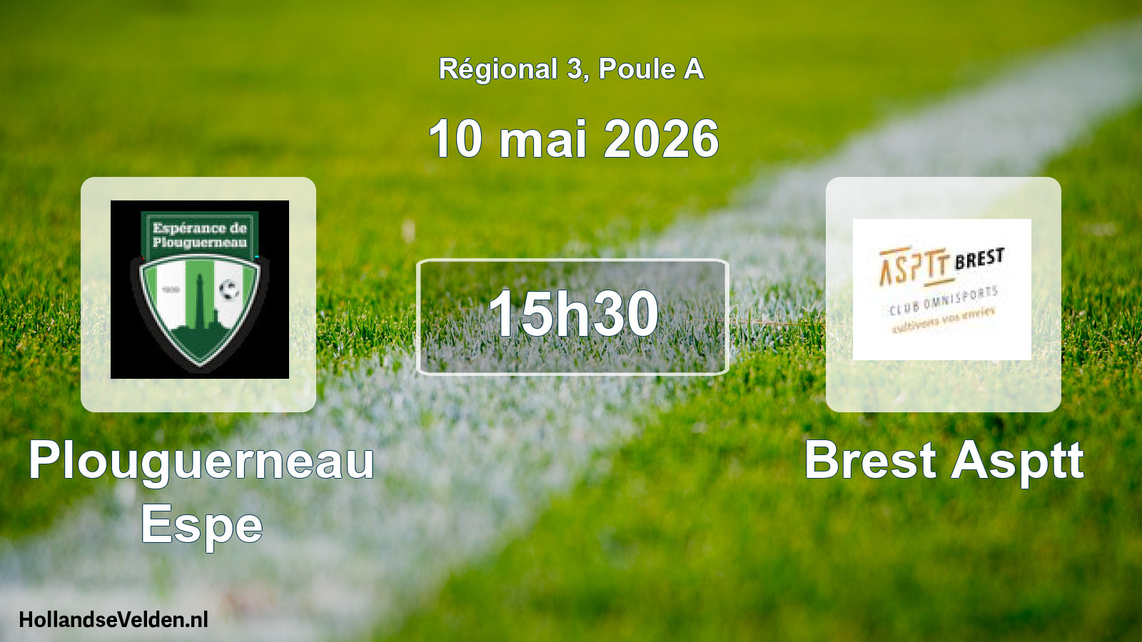 Geplande wedstrijd: Plouguerneau Espe - Brest Asptt (10 mai 2026)