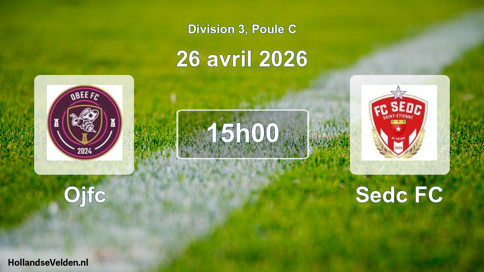 Geplande wedstrijd: Ojfc - Sedc FC (26 april 2026)