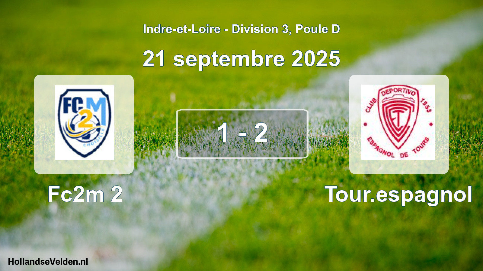 Gespeelde wedstrijd: Fc2m 2 - Tour.espagnol 1 - 2 (21 septembre 2025)