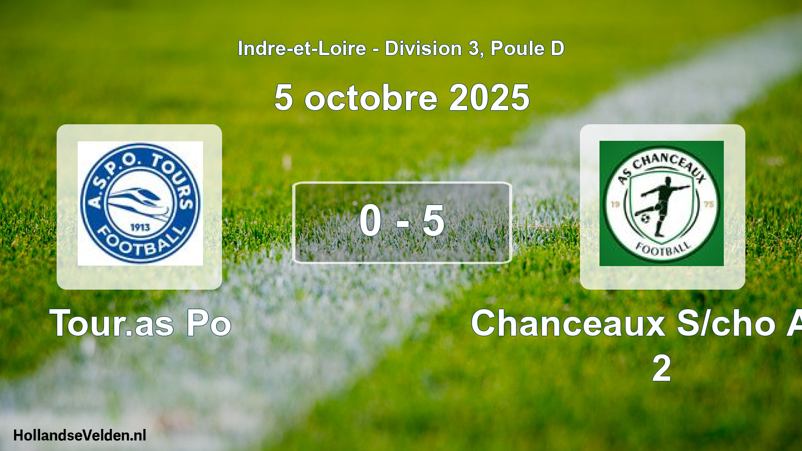 Gespeelde wedstrijd: Tour.as Po - Chanceaux S/cho A.s. 2 0 - 5 (5 octobre 2025)