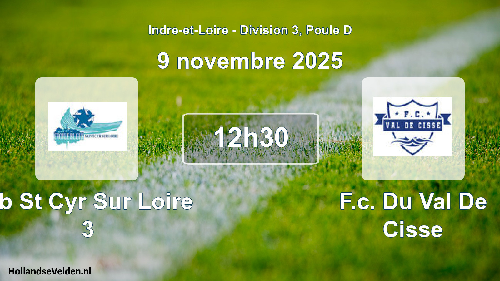 Geplande wedstrijd: Eb St Cyr Sur Loire 3 - F.c. Du Val De Cisse (9 november 2025)