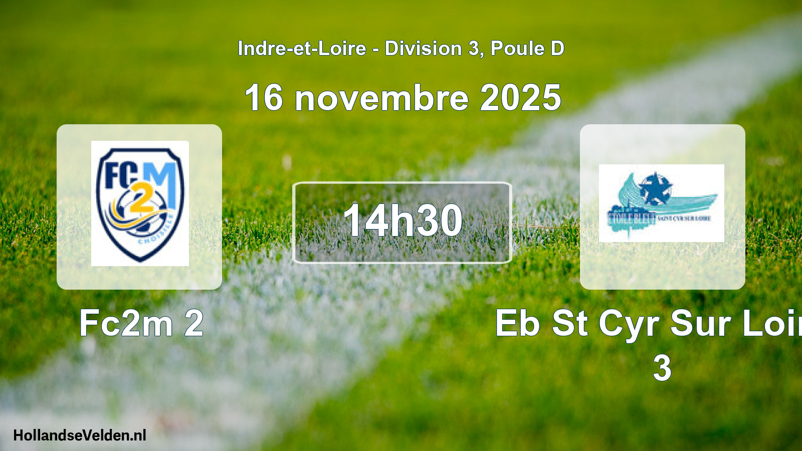 Geplande wedstrijd: Fc2m 2 - Eb St Cyr Sur Loire 3 (16 novembre 2025)
