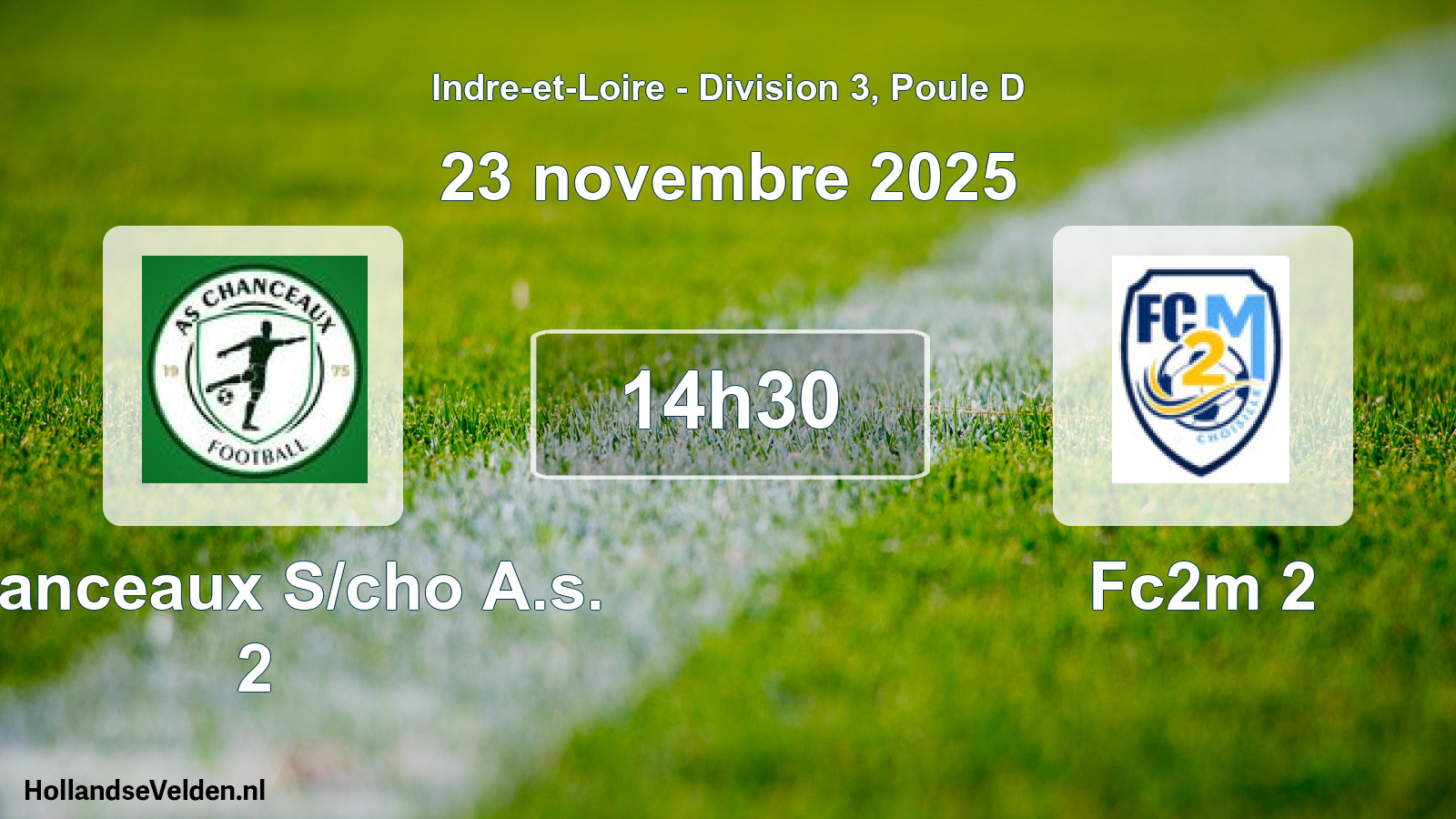 Geplande wedstrijd: Chanceaux S/cho A.s. 2 - Fc2m 2 (23 novembre 2025)