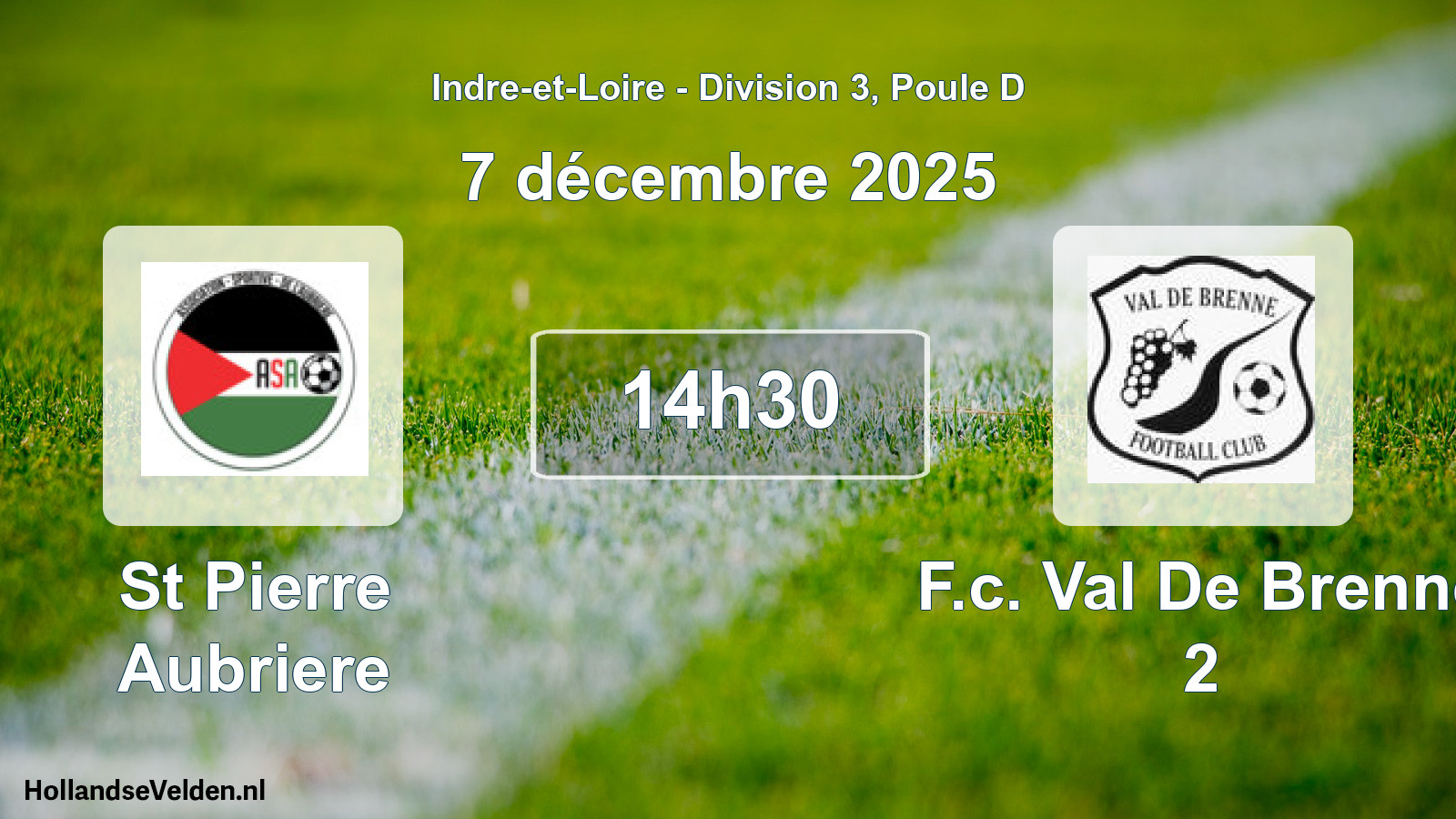 Geplande wedstrijd: St Pierre Aubriere - F.c. Val De Brenne 2 (7 december 2025)