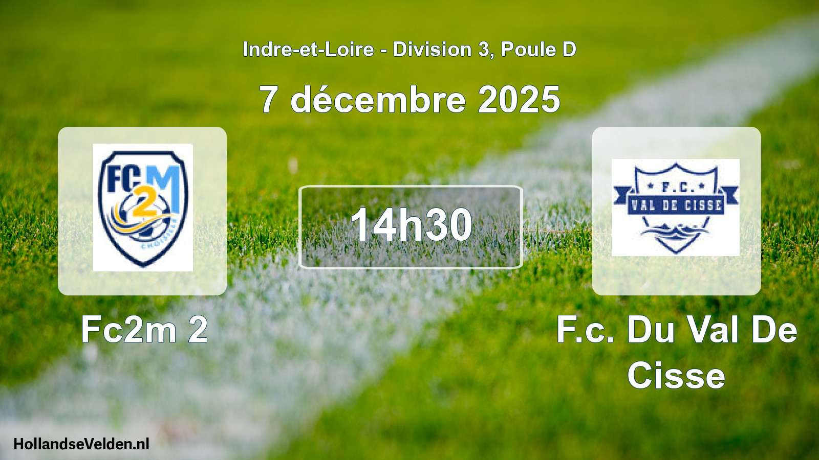 Geplande wedstrijd: Fc2m 2 - F.c. Du Val De Cisse (7 december 2025)