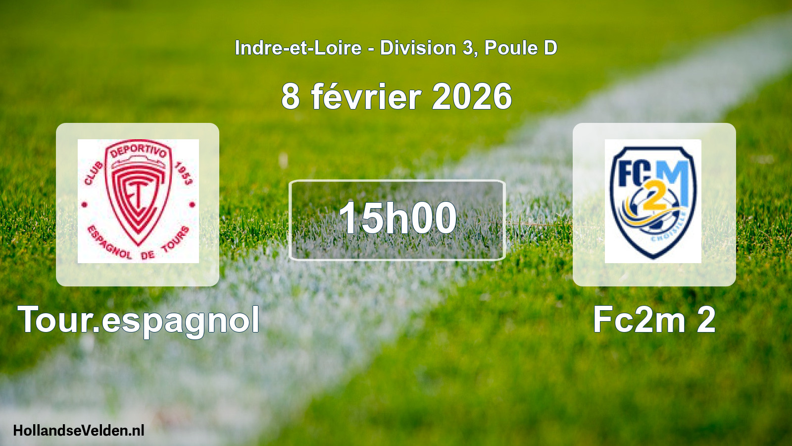 Geplande wedstrijd: Tour.espagnol - Fc2m 2 (8 février 2026)