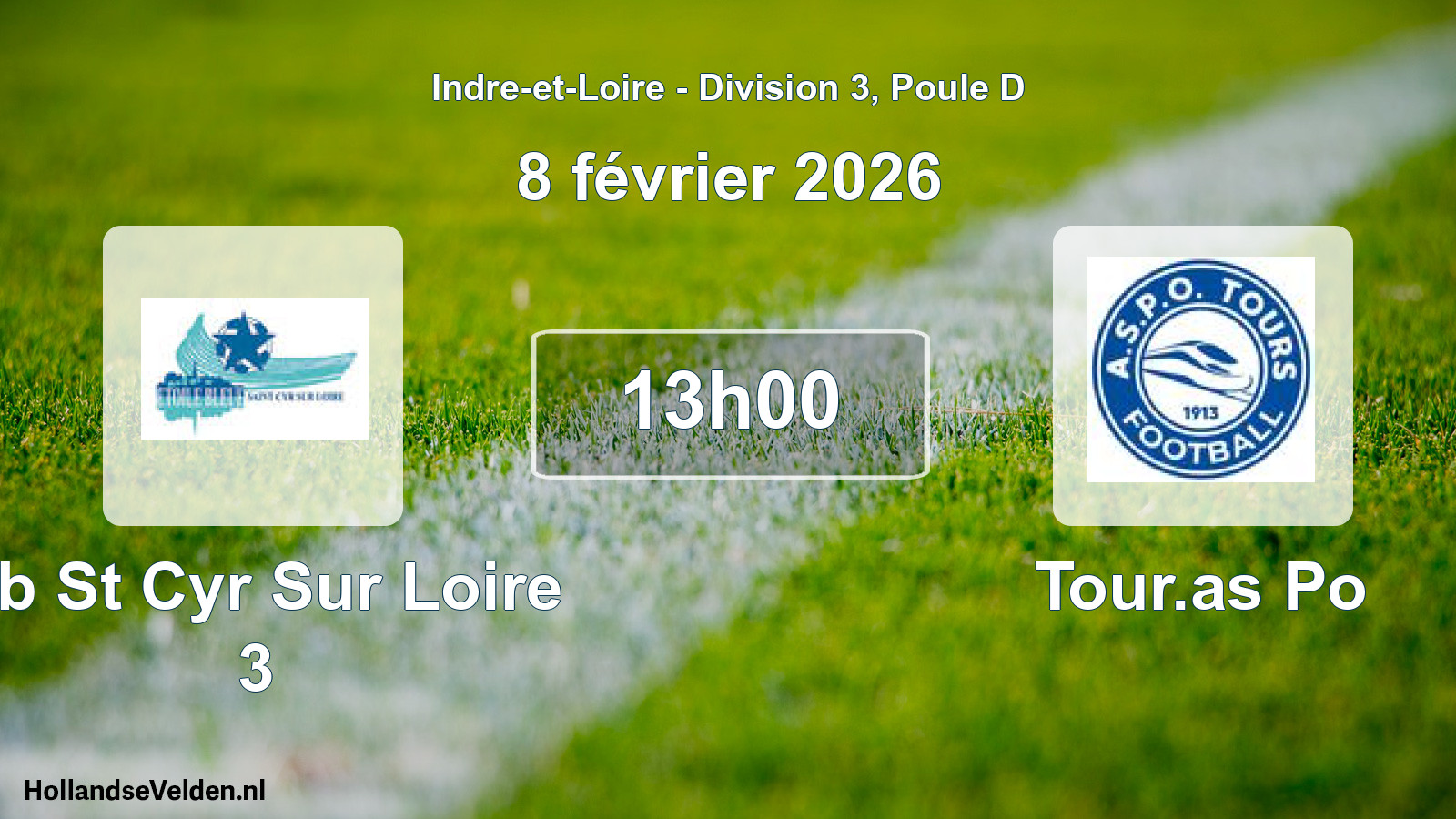 Geplande wedstrijd: Eb St Cyr Sur Loire 3 - Tour.as Po (8 februari 2026)