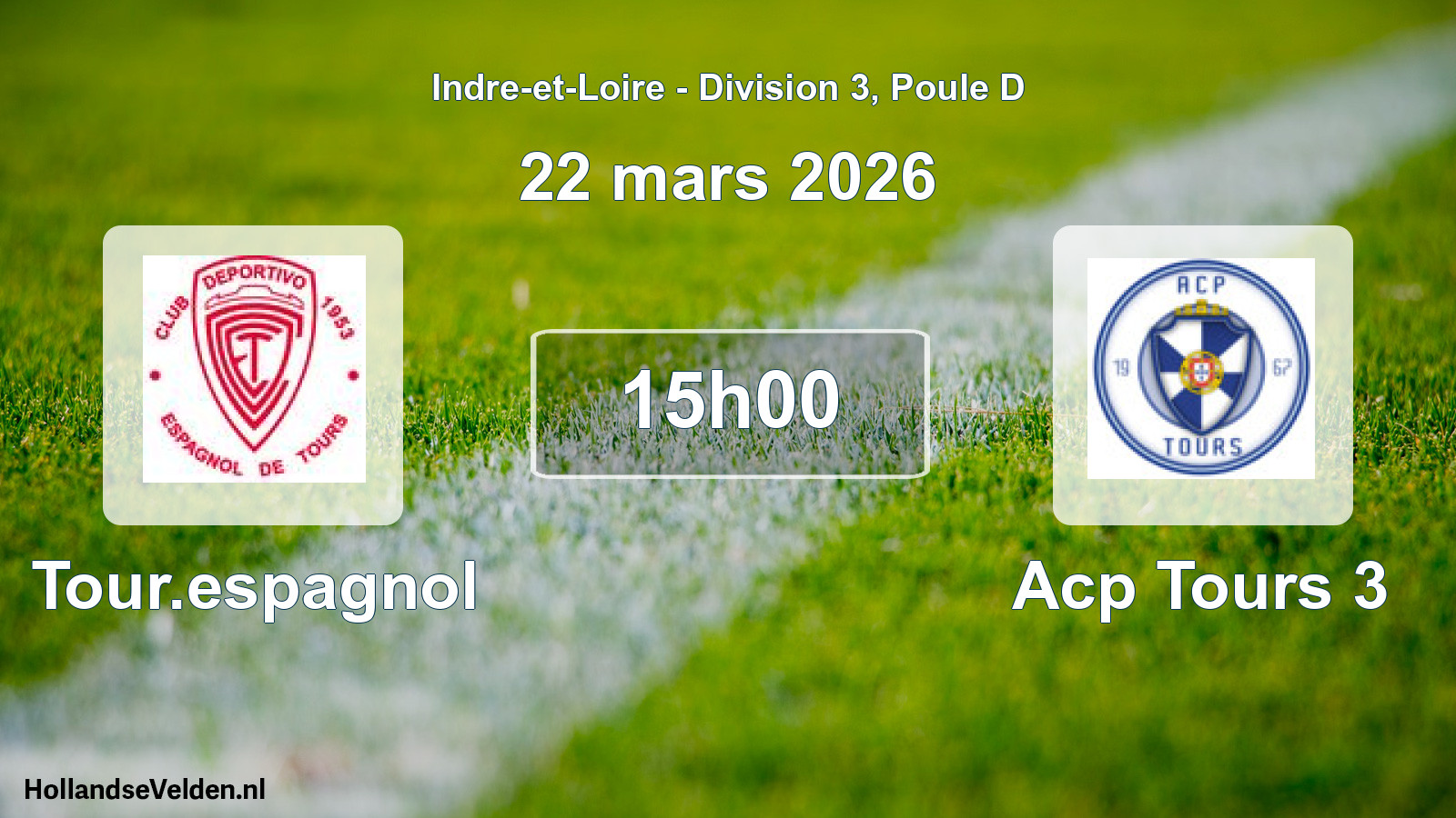 Geplande wedstrijd: Tour.espagnol - Acp Tours 3 (22 mars 2026)