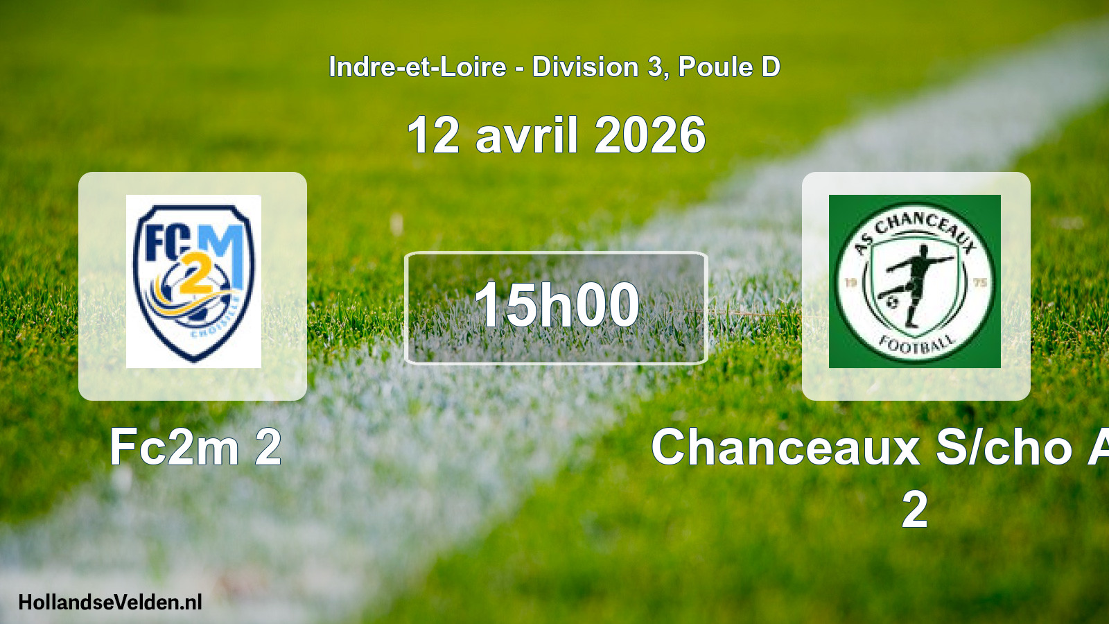 Geplande wedstrijd: Fc2m 2 - Chanceaux S/cho A.s. 2 (12 avril 2026)