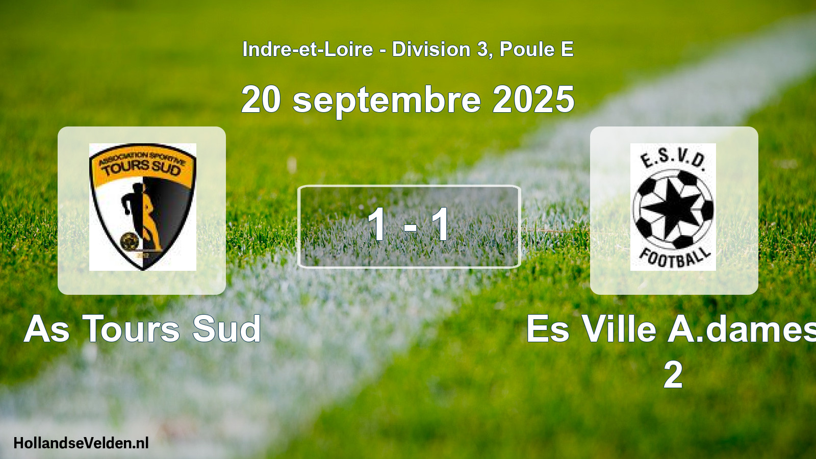Total number of matches played: As Tours Sud - Es Ville A.dames 2 1 - 1 (20 September 2025)