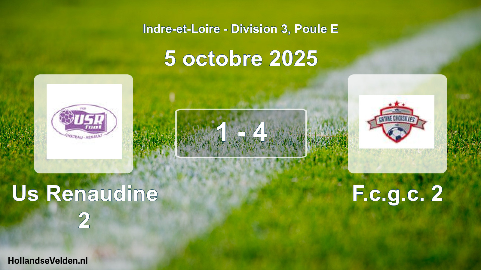 Gespeelde wedstrijd: Us Renaudine 2 - F.c.g.c. 2 1 - 4 (5 oktober 2025)