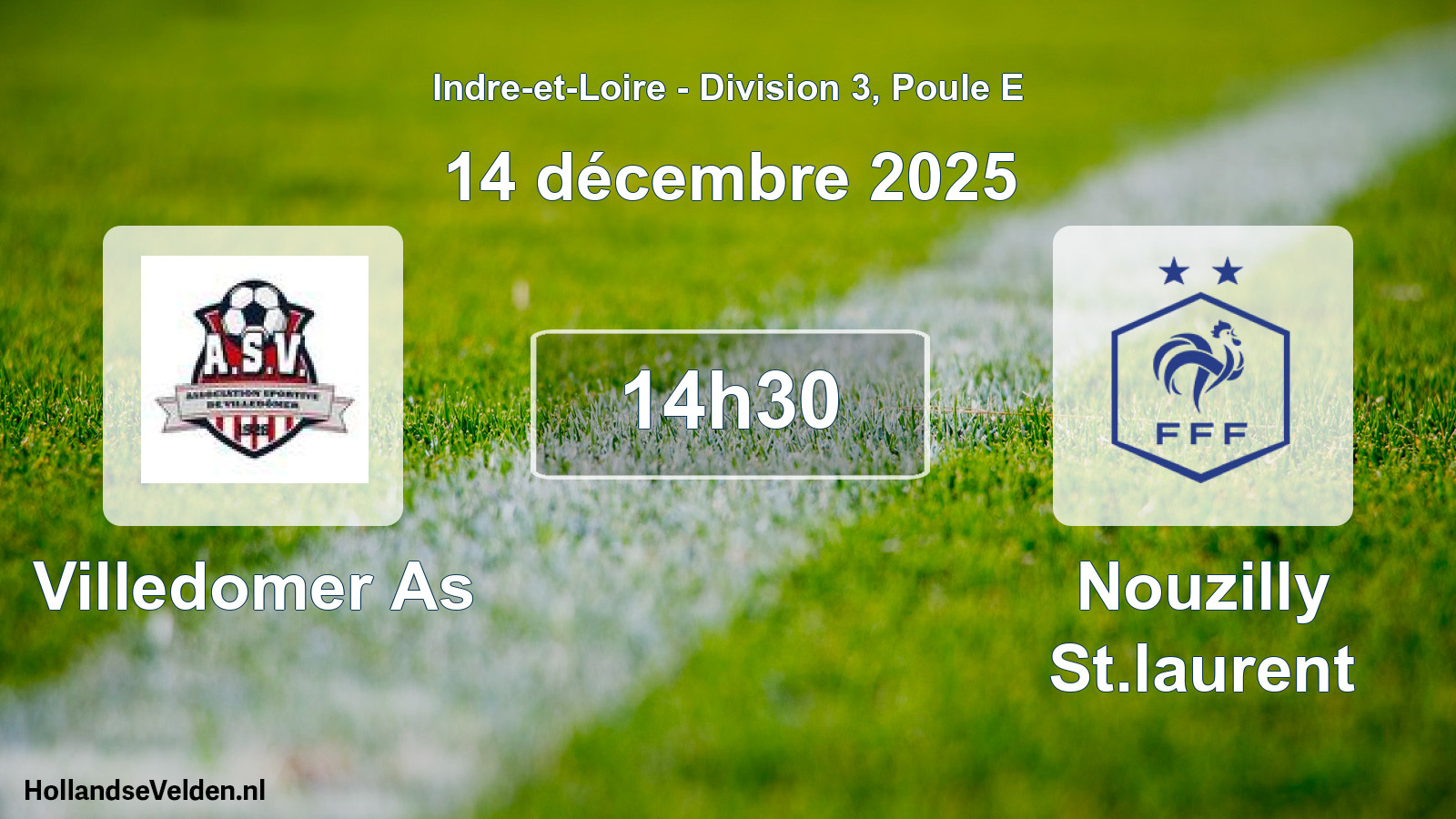Geplande wedstrijd: Villedomer As - Nouzilly St.laurent (14 december 2025)