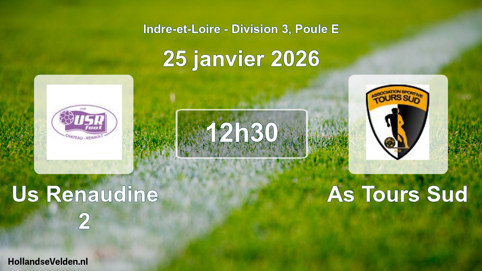 Geplande wedstrijd: Us Renaudine 2 - As Tours Sud (25 januari 2026)