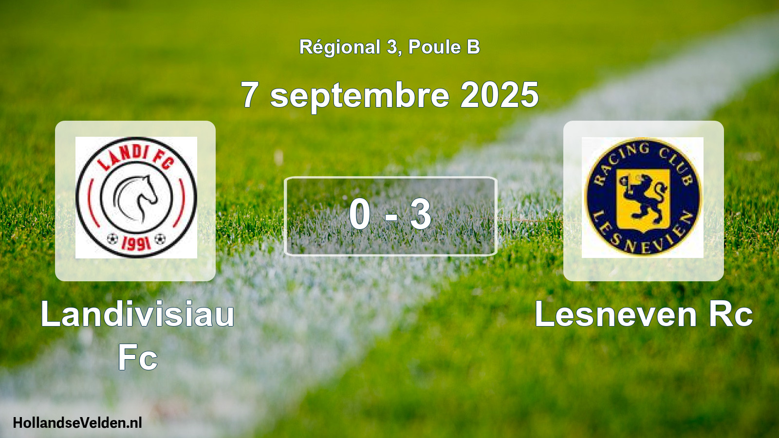 Gespeelde wedstrijd: Landivisiau Fc - Lesneven Rc 0 - 3 (7 septembre 2025)
