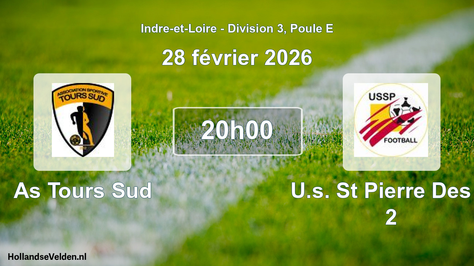 Geplande wedstrijd: As Tours Sud - U.s. St Pierre Des C 2 (28 février 2026)