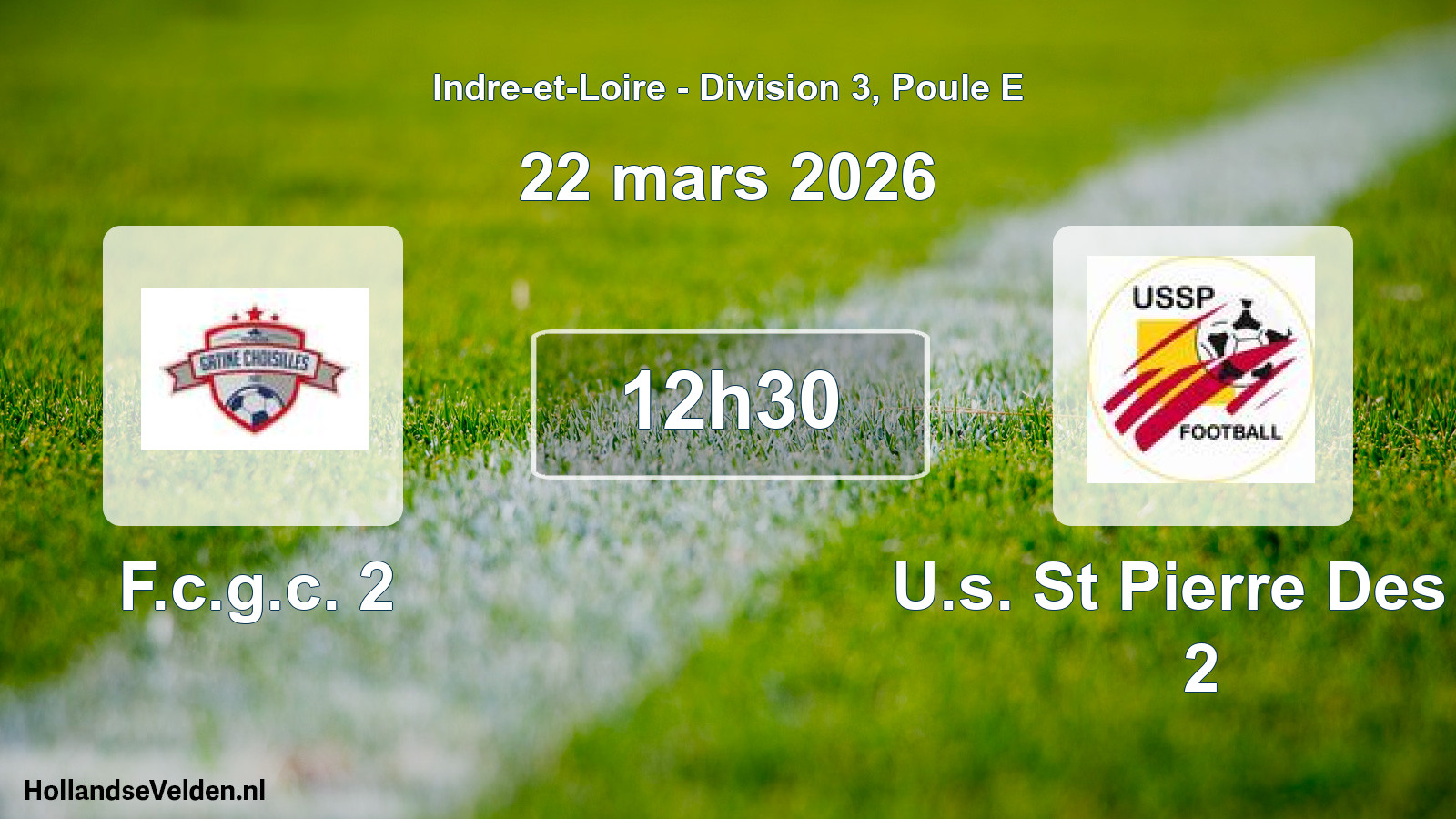 Geplande wedstrijd: F.c.g.c. 2 - U.s. St Pierre Des C 2 (22 mars 2026)