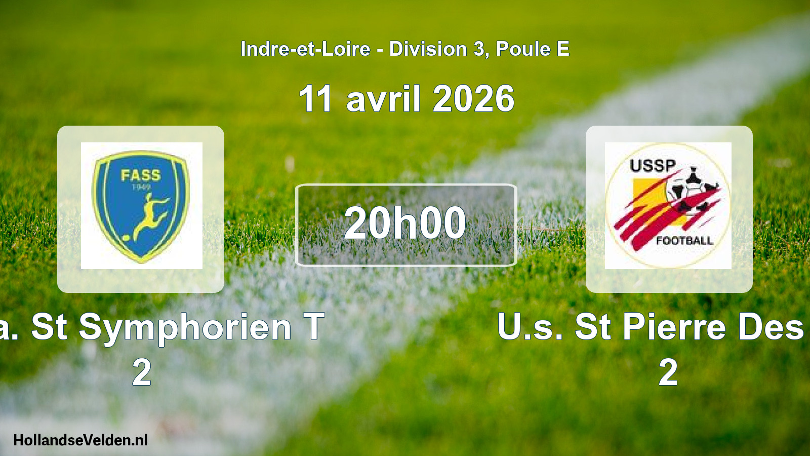 Scheduled Match: F.a. St Symphorien T 2 - U.s. St Pierre Des C 2 (11 April 2026)