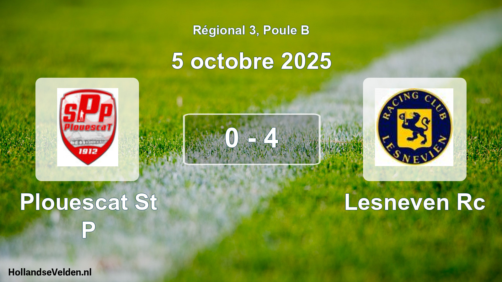 Total number of matches played: Plouescat St P - Lesneven Rc 0 - 4 (5 October 2025)