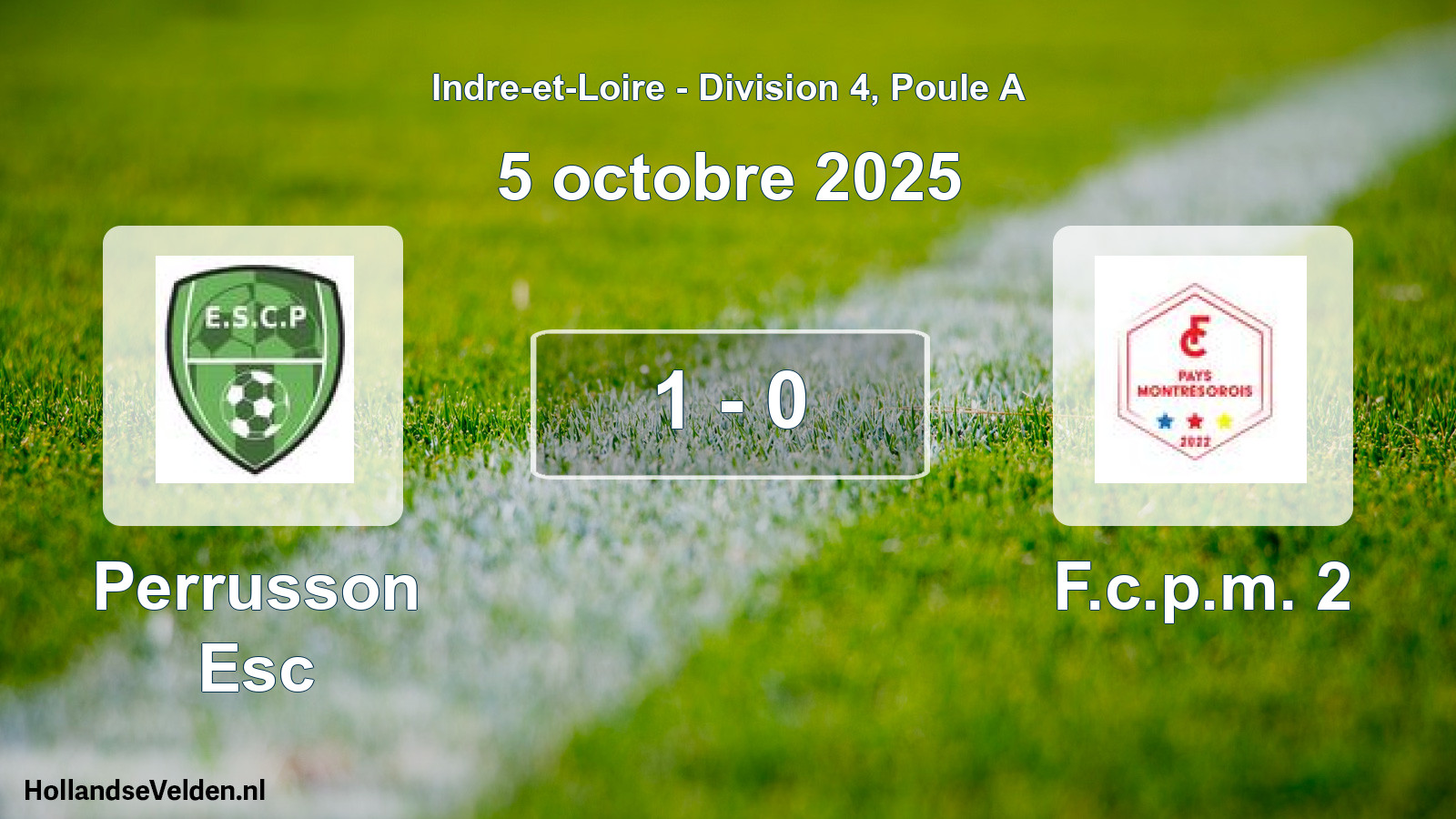 Gespeelde wedstrijd: Perrusson Esc - F.c.p.m. 2 1 - 0 (5 octobre 2025)