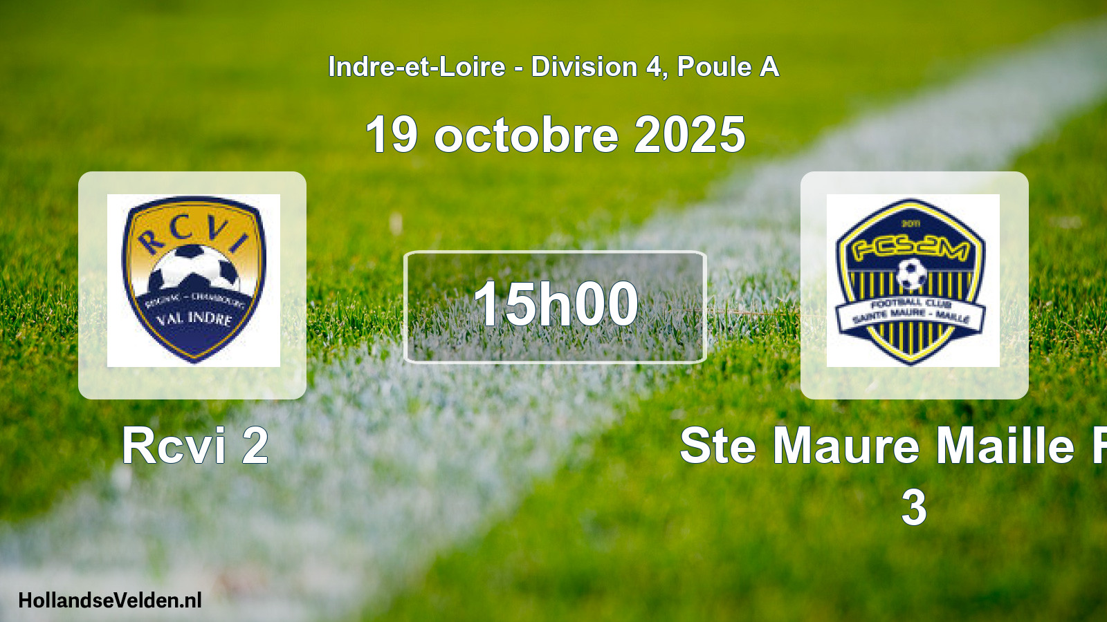 Scheduled Match: Rcvi 2 - Ste Maure Maille Fc 3 (19 October 2025)