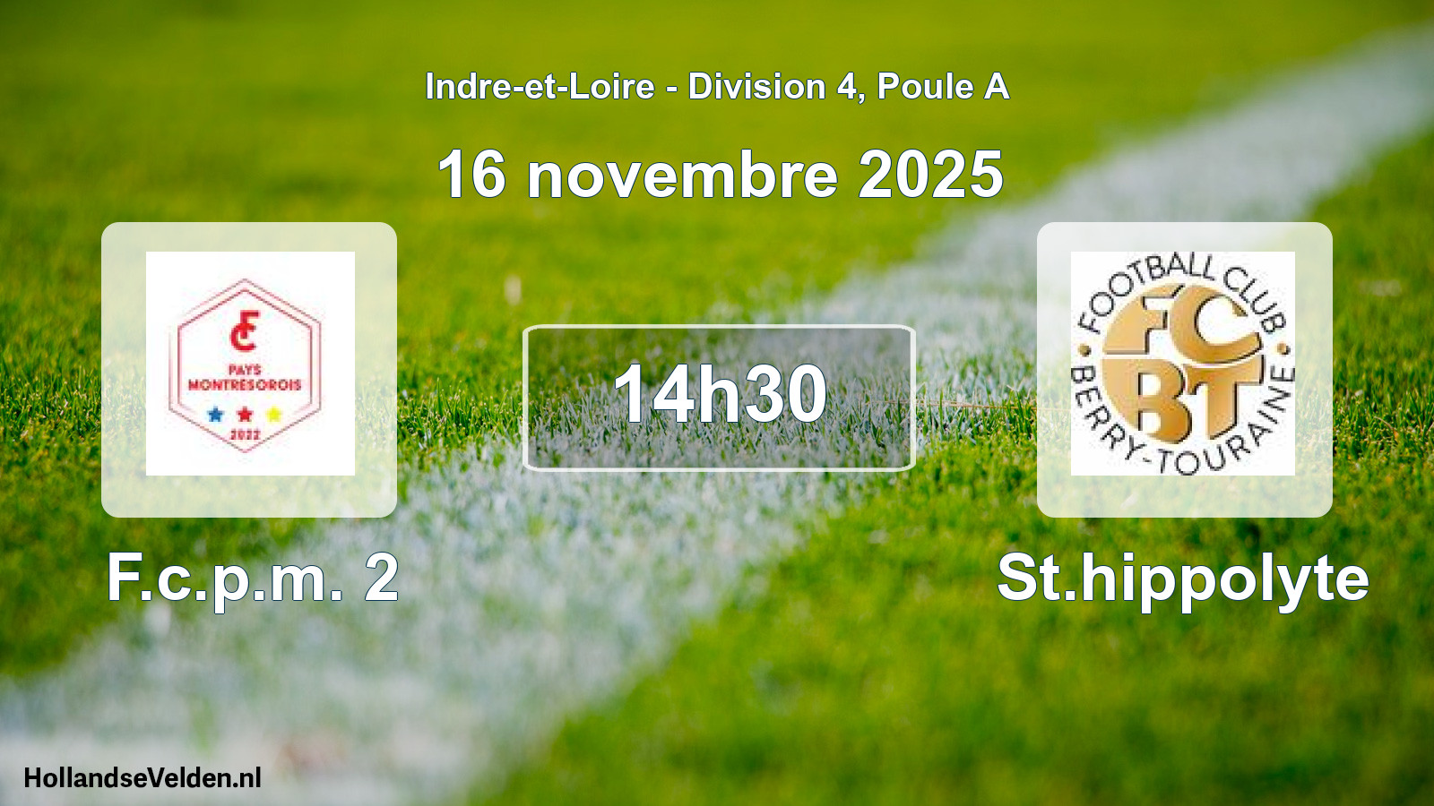 Geplande wedstrijd: F.c.p.m. 2 - St.hippolyte (16 november 2025)