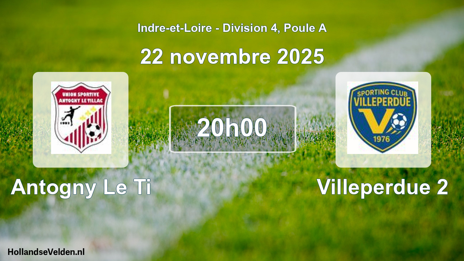 Geplande wedstrijd: Antogny Le Ti - Villeperdue 2 (22 november 2025)