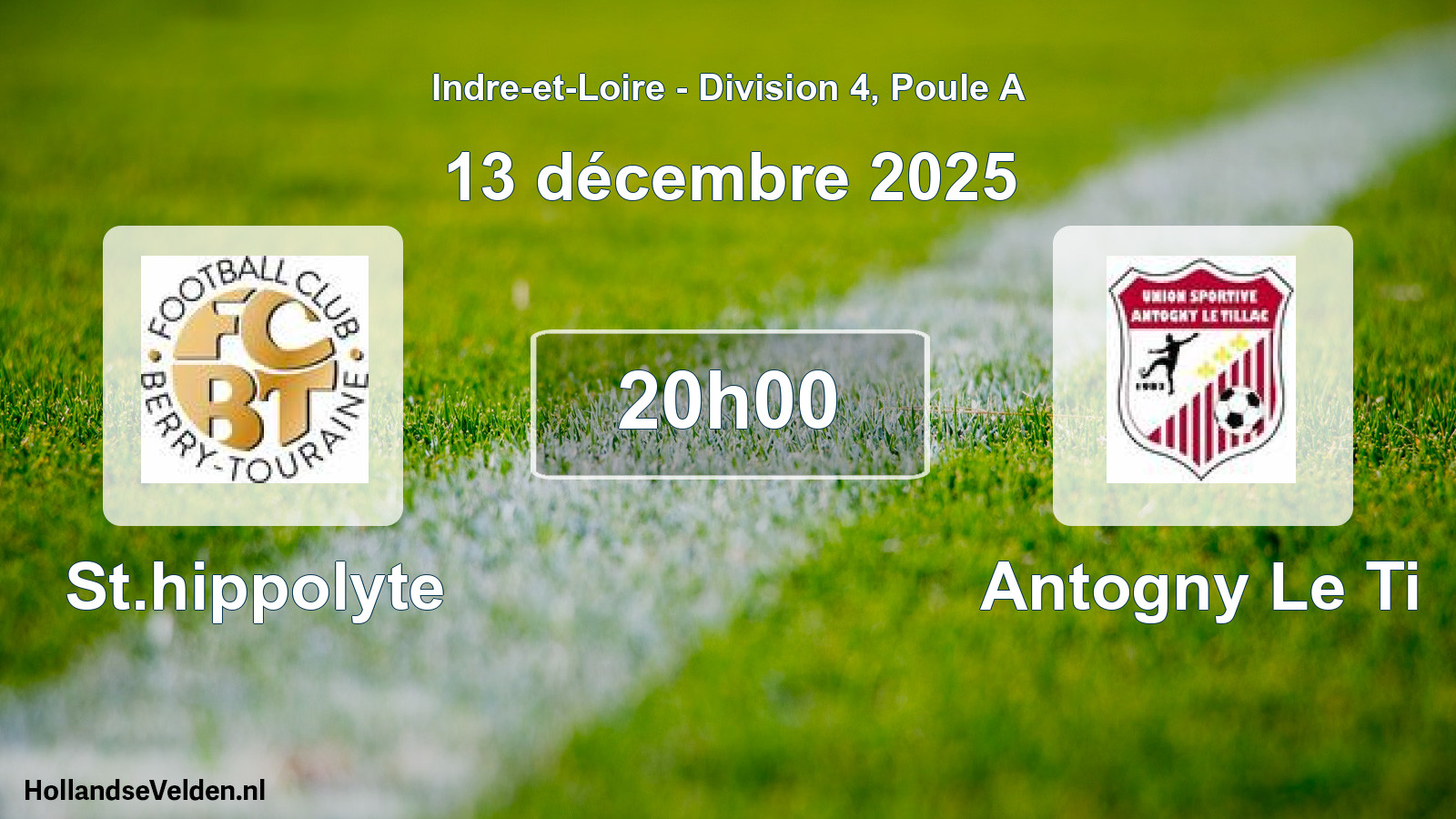 Geplande wedstrijd: St.hippolyte - Antogny Le Ti (13 december 2025)