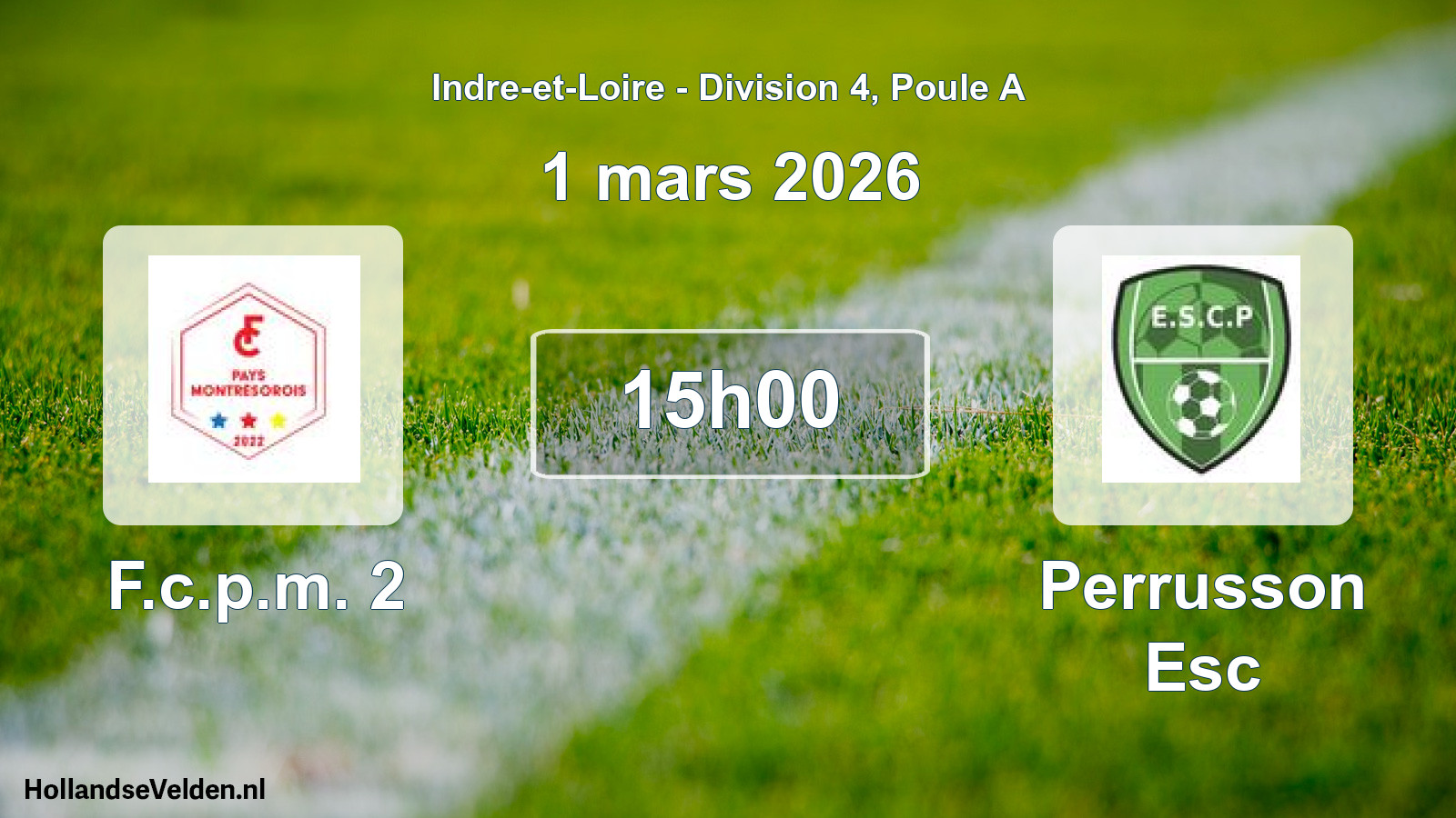 Geplande wedstrijd: F.c.p.m. 2 - Perrusson Esc (1 mars 2026)