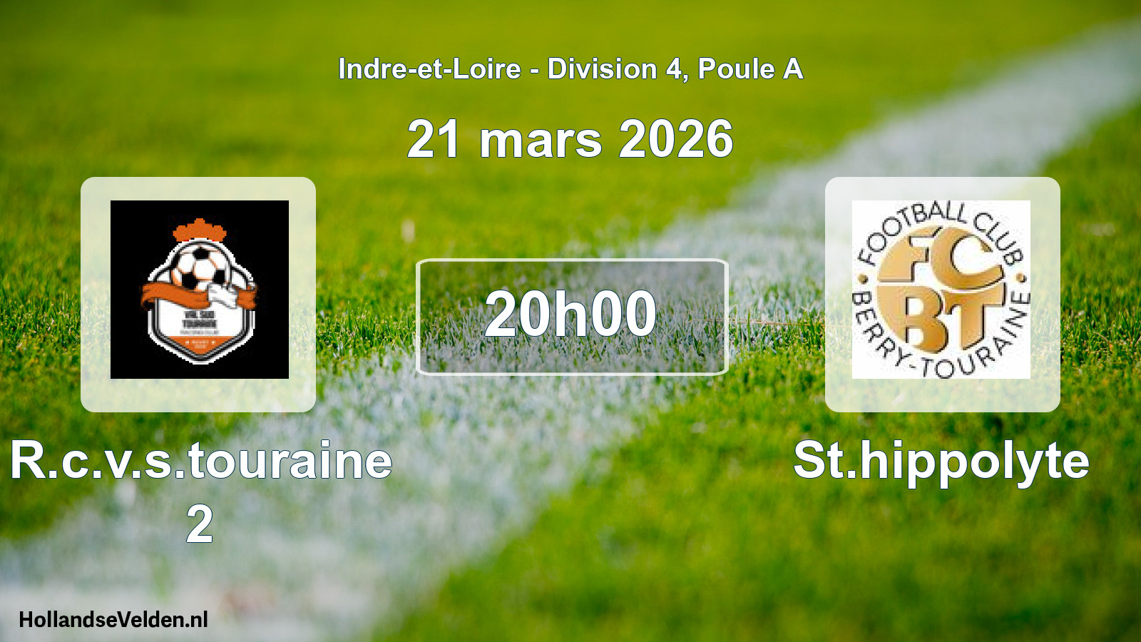 Geplande wedstrijd: R.c.v.s.touraine 2 - St.hippolyte (21 maart 2026)